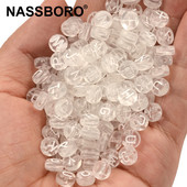 7 mm prozirne bijele miješane akrilne perle s mješovitim slovima, ravne okrugle abecedne razmaknice za izradu nakita, ručno rađena diy narukvica