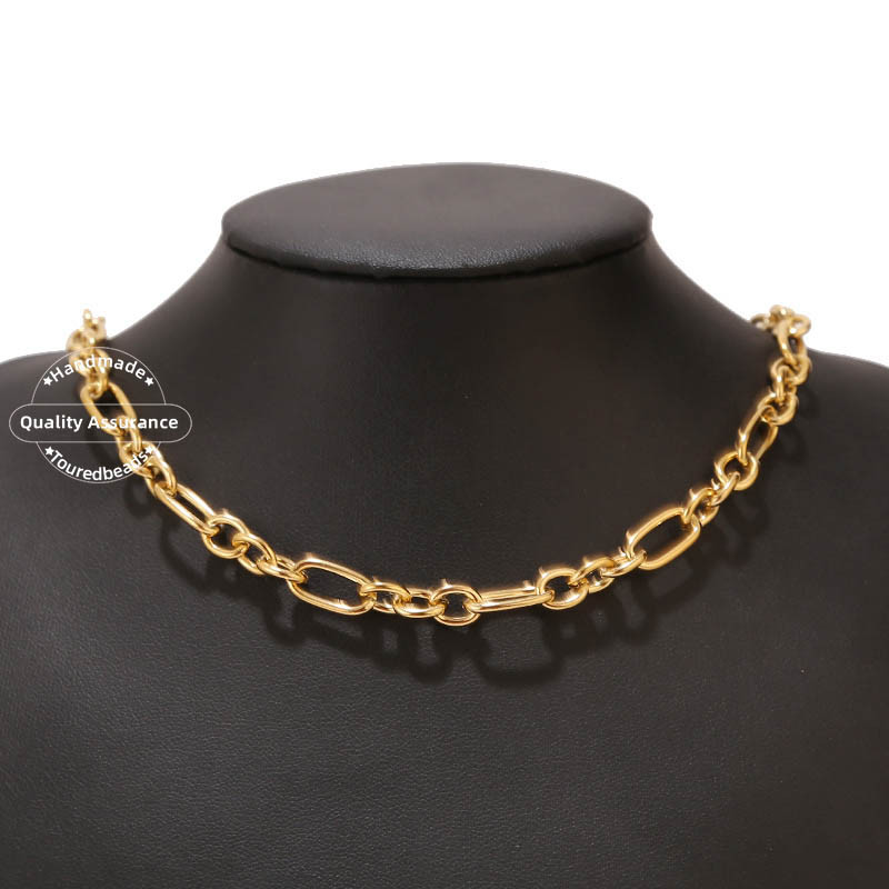 1M od nehrđajućeg čelika 7 mm zlatni Rolo lančići za kabele Okrugla žica Chic 3:1 lanac prikladan za DIY pribor za izradu nakita Veleprodaja, veliko