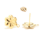 10 komada novih zlatnih naušnica od nehrđajućeg čelika s čepovima za naušnice za naušnice za DIY nalaz za nakit Čelični nalazi za nakit za uši