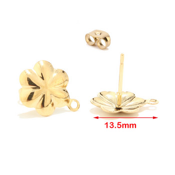 10 τμχ Νέο χρυσό σκουλαρίκι από ανοξείδωτο ατσάλι με καρφιά για το σκουλαρίκι από ανοξείδωτο ατσάλι για DIY κοσμήματα Finding Steel Ear Jewelry Findings