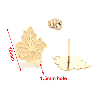 10 komada novih zlatnih naušnica od nehrđajućeg čelika s čepovima za naušnice za naušnice za DIY nalaz za nakit Čelični nalazi za nakit za uši