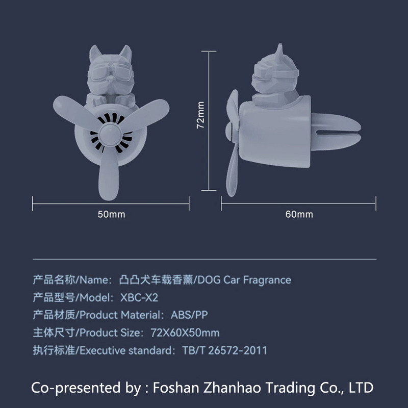 Francuski buldog Pilot Auto Osvježivač zraka Otvor za izlaz zraka Propeler Aroma Unutarnji dodaci Difuzor parfema Osvježivač Ukrasi