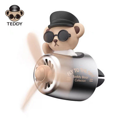 Osvježivač zraka za automobil Green Bear Pilot Rotirajući propeler Izlaz Miris Slatki dizajn Dodaci za automobile Interijer Parfem Diffuse