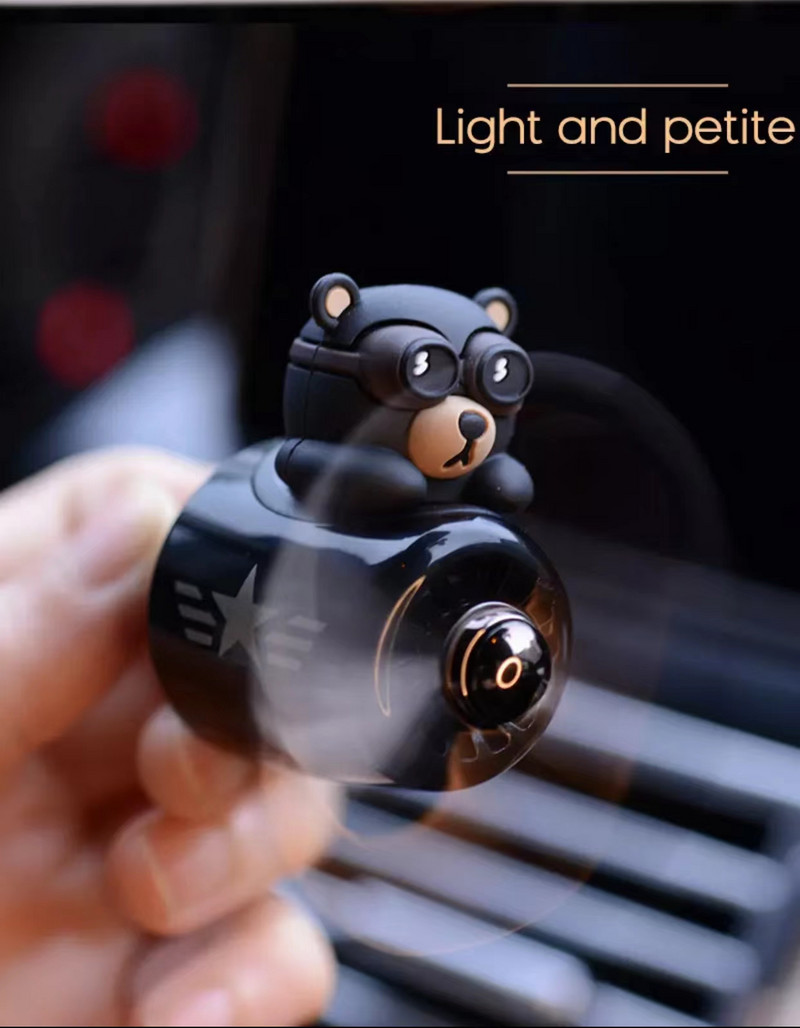 Osvježivač zraka za automobil Green Bear Pilot Rotirajući propeler Izlaz Miris Slatki dizajn Dodaci za automobile Interijer Parfem Diffuse