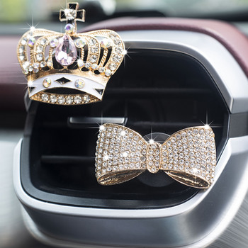 Κλιπ εξαερισμού κλιματιστικού αυτοκινήτου Αποσμητικό αέρα Auto εσωτερικό bling Diamond Crown Διακόσμηση αρώματος αυτοκινήτου Διαχύτης αυτοκινήτου Αξεσουάρ αυτοκινήτου