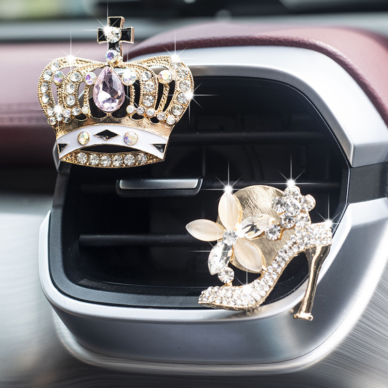 Automobilski klima uređaj Stezaljka za ventilacijski otvor Osvježivač zraka Auto Interijer Bling Dijamantna kruna Dekoracija Auto Aroma Difuzor Dodaci za automobil