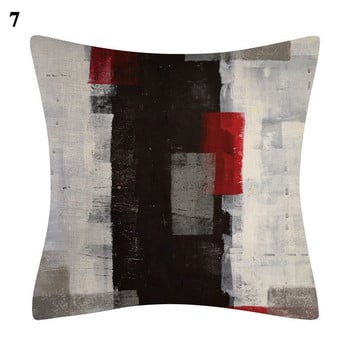 Модерна абстрактна сива, червена вихри калъфка за възглавница с геометричен модел, подова калъфка за диван. Готина калъфка за домашен декор 45x45 см