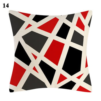 Модерна абстрактна сива, червена вихри калъфка за възглавница с геометричен модел, подова калъфка за диван. Готина калъфка за домашен декор 45x45 см