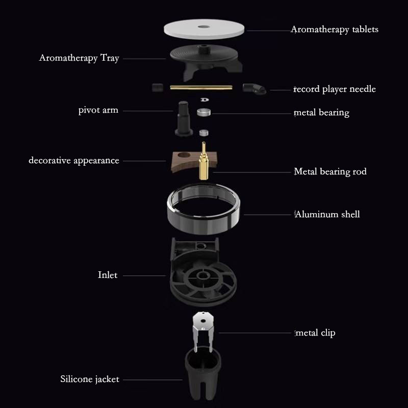 Otvor za zrak u automobilu Aromaterapijski miris Ukrasi za unutrašnjost automobila Vrteći starinski gramofon Parfem Dugotrajni miris