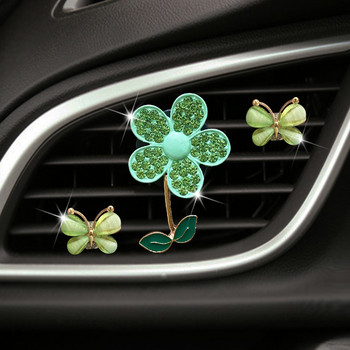 Χρώμα κρυστάλλινο λουλούδι αποσμητικό αυτοκινήτου Lovely Little Butterfly Γυναικείο άρωμα αυτοκινήτου Διακόσμηση Κλιπ ανανεωτικό αέρα άρωμα αυτοκινήτου