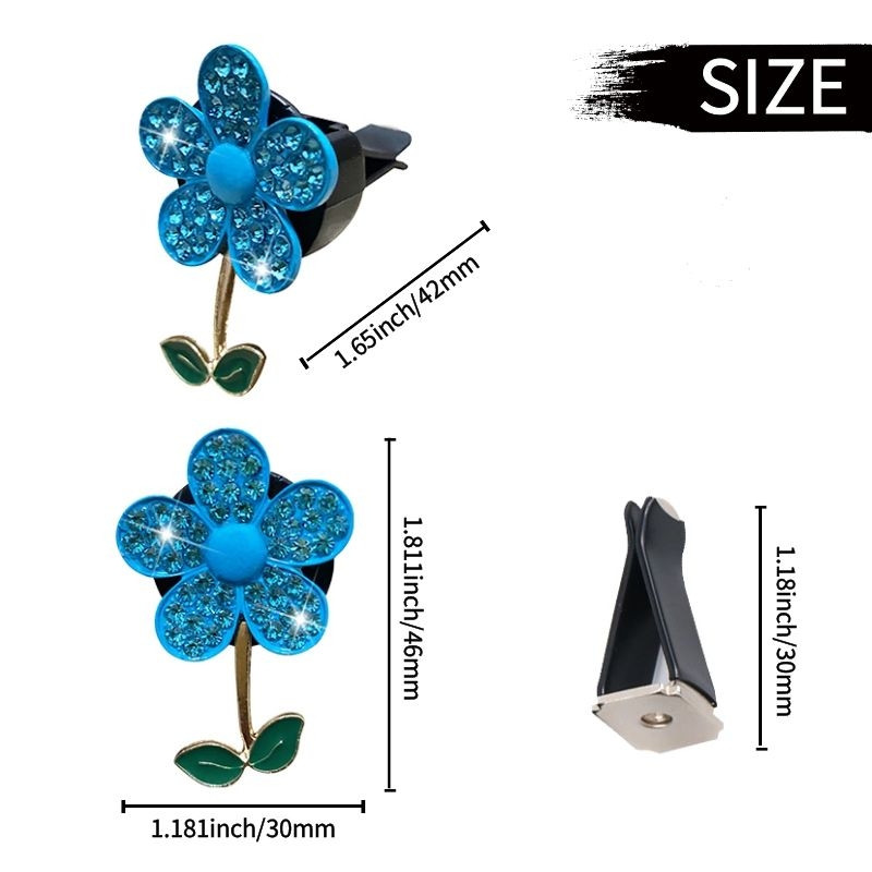 Color Crystal Flower Auto Osvježivač zraka Lovely Little Butterfly Ženski auto Parfem Decoration Clip osvježivač zraka Miris za auto