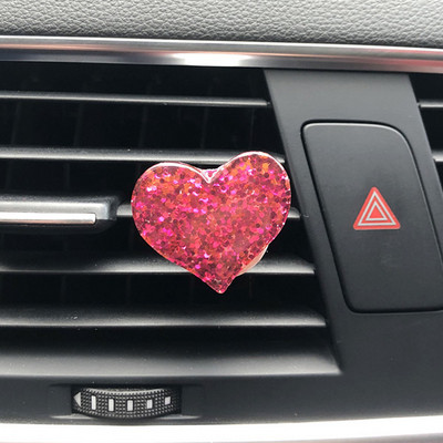 Bling autós kiegészítők lányoknak autós aroma diffúzor mini szív alakú ízesítés autófrissítőkhöz autó parfüm autó szellőző kapocs