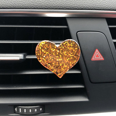 Bling autós kiegészítők lányoknak autós aroma diffúzor mini szív alakú ízesítés autófrissítőkhöz autó parfüm autó szellőző kapocs