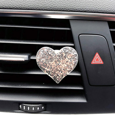 Bling autós kiegészítők lányoknak autós aroma diffúzor mini szív alakú ízesítés autófrissítőkhöz autó parfüm autó szellőző kapocs