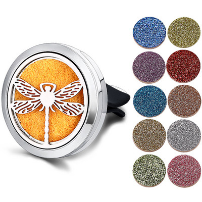 Odorizant reîncărcabil pentru mașină, miros, difuzor de parfum, clemă de aerisire automată, ulei esențial, medalion din oțel inoxidabil, accesorii de interior