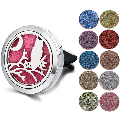 Odorizant reîncărcabil pentru mașină, miros, difuzor de parfum, clemă de aerisire automată, ulei esențial, medalion din oțel inoxidabil, accesorii de interior