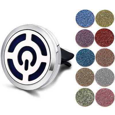 Odorizant reîncărcabil pentru mașină, miros, difuzor de parfum, clemă de aerisire automată, ulei esențial, medalion din oțel inoxidabil, accesorii de interior