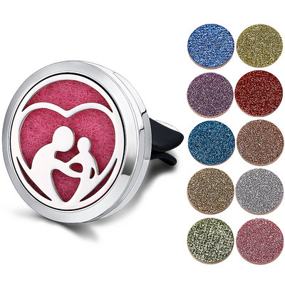 Odorizant reîncărcabil pentru mașină, miros, difuzor de parfum, clemă de aerisire automată, ulei esențial, medalion din oțel inoxidabil, accesorii de interior