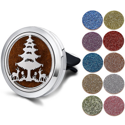 Odorizant reîncărcabil pentru mașină, miros, difuzor de parfum, clemă de aerisire automată, ulei esențial, medalion din oțel inoxidabil, accesorii de interior