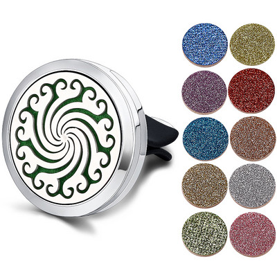 Odorizant reîncărcabil pentru mașină, miros, difuzor de parfum, clemă de aerisire automată, ulei esențial, medalion din oțel inoxidabil, accesorii de interior