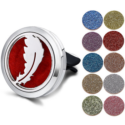 Odorizant reîncărcabil pentru mașină, miros, difuzor de parfum, clemă de aerisire automată, ulei esențial, medalion din oțel inoxidabil, accesorii de interior