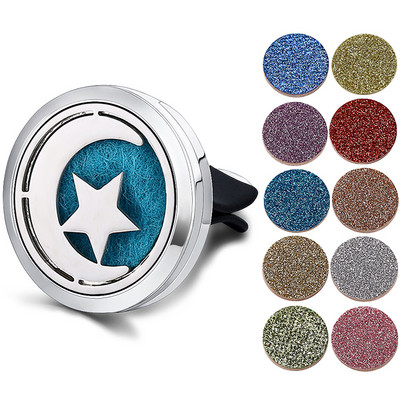 Odorizant reîncărcabil pentru mașină, miros, difuzor de parfum, clemă de aerisire automată, ulei esențial, medalion din oțel inoxidabil, accesorii de interior