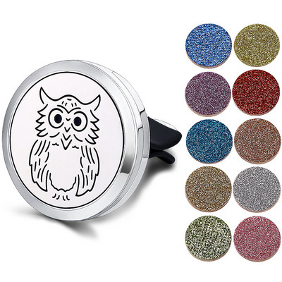 Odorizant reîncărcabil pentru mașină, miros, difuzor de parfum, clemă de aerisire automată, ulei esențial, medalion din oțel inoxidabil, accesorii de interior