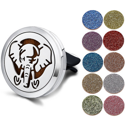 Odorizant reîncărcabil pentru mașină, miros, difuzor de parfum, clemă de aerisire automată, ulei esențial, medalion din oțel inoxidabil, accesorii de interior