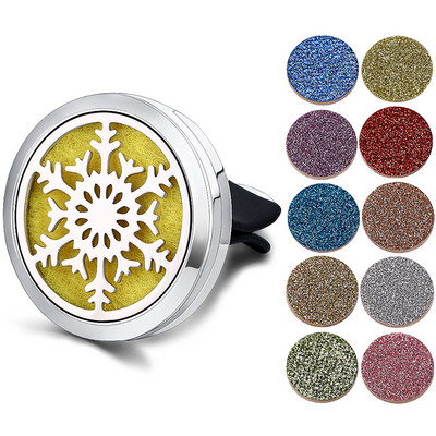 Odorizant reîncărcabil pentru mașină, miros, difuzor de parfum, clemă de aerisire automată, ulei esențial, medalion din oțel inoxidabil, accesorii de interior