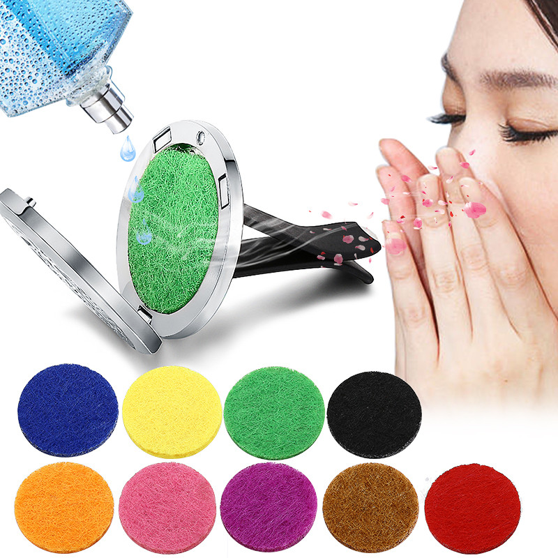 Odorizant reîncărcabil pentru mașină, miros, difuzor de parfum, clemă de aerisire automată, ulei esențial, medalion din oțel inoxidabil, accesorii de interior