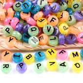 10 mm Mix ravnog okruglog oblika 3D crni abecedni odstojnik Akrilne perle za izradu nakita DIY Naušnice Narukvica Pribor Rukotvorine