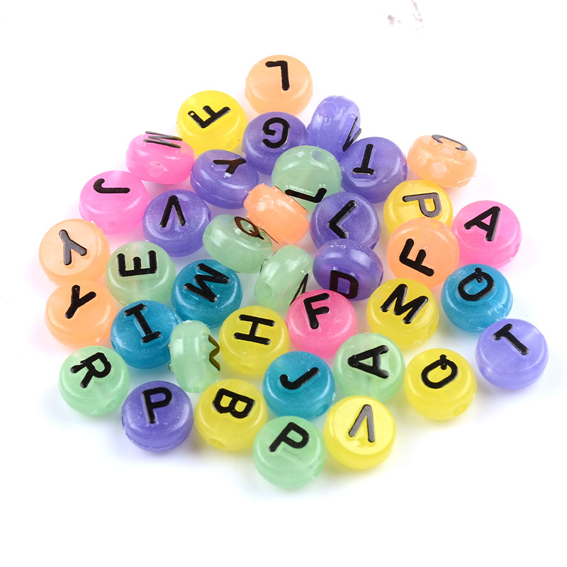 10 mm Mix ravnog okruglog oblika 3D crni abecedni odstojnik Akrilne perle za izradu nakita DIY Naušnice Narukvica Pribor Rukotvorine