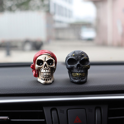 2022 Bone Skull Ghost autós légfrissítő szellőző klip Emberi test csontváz Aromaterápiás gyanta autós parfüm diffúzor autós szag diffúzor