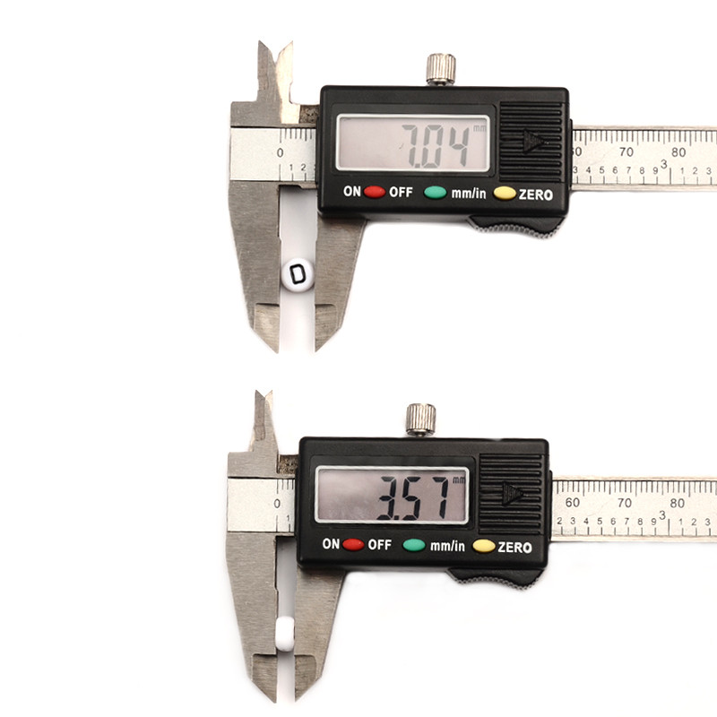 100 kom/lot 4x7 mm bijelih akrilnih perli sa slovima za izradu nakita Rasute razmaknice perle DIY dodaci narukvica ogrlica