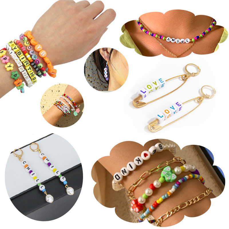 Fluorescencija nasumične miješane okrugle ravne 4*7 mm akrilne cvjetne zvjezdane zvjezdice, srce, labave razmaknice za pribor za izradu nakita „uradi sam“