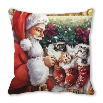 Decor Sufragerie Dormitor Ornamente de Crăciun Acasă Elan Moș Crăciun Om de Zăpadă Decoratiuni Husă de Pernă Anul Nou