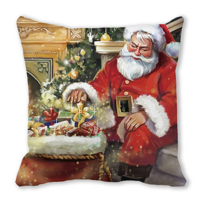 Decor Sufragerie Dormitor Ornamente de Crăciun Acasă Elan Moș Crăciun Om de Zăpadă Decoratiuni Husă de Pernă Anul Nou
