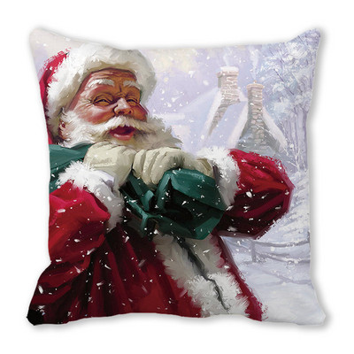 Decor Sufragerie Dormitor Ornamente de Crăciun Acasă Elan Moș Crăciun Om de Zăpadă Decoratiuni Husă de Pernă Anul Nou