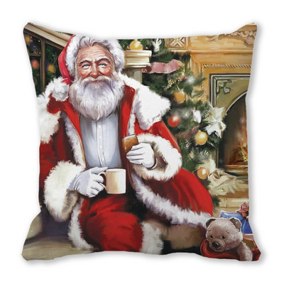 Decor Sufragerie Dormitor Ornamente de Crăciun Acasă Elan Moș Crăciun Om de Zăpadă Decoratiuni Husă de Pernă Anul Nou