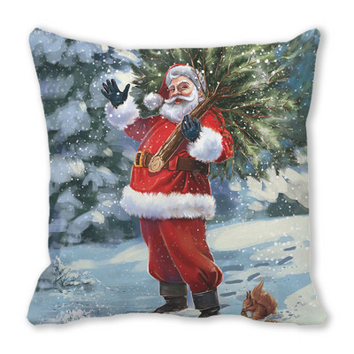 Decor Sufragerie Dormitor Ornamente de Crăciun Acasă Elan Moș Crăciun Om de Zăpadă Decoratiuni Husă de Pernă Anul Nou