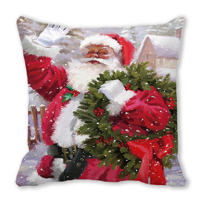 Decor Sufragerie Dormitor Ornamente de Crăciun Acasă Elan Moș Crăciun Om de Zăpadă Decoratiuni Husă de Pernă Anul Nou