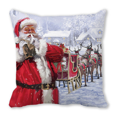 Decor Sufragerie Dormitor Ornamente de Crăciun Acasă Elan Moș Crăciun Om de Zăpadă Decoratiuni Husă de Pernă Anul Nou
