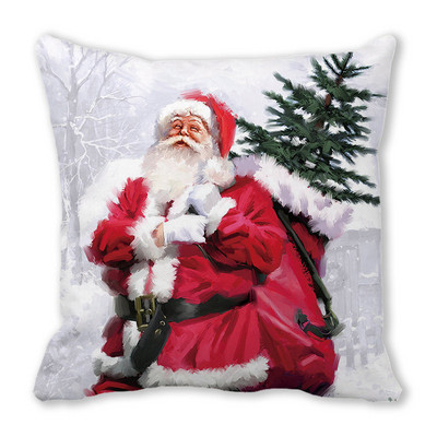 Decor Sufragerie Dormitor Ornamente de Crăciun Acasă Elan Moș Crăciun Om de Zăpadă Decoratiuni Husă de Pernă Anul Nou