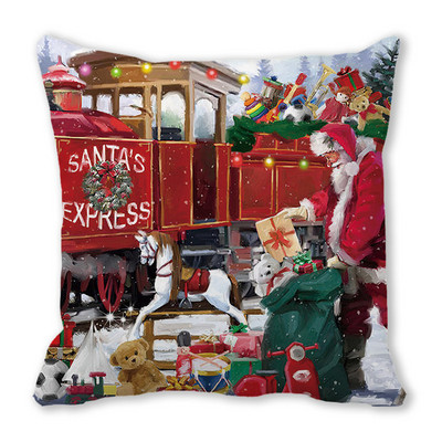 Decor Sufragerie Dormitor Ornamente de Crăciun Acasă Elan Moș Crăciun Om de Zăpadă Decoratiuni Husă de Pernă Anul Nou
