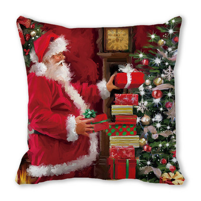 Decor Sufragerie Dormitor Ornamente de Crăciun Acasă Elan Moș Crăciun Om de Zăpadă Decoratiuni Husă de Pernă Anul Nou