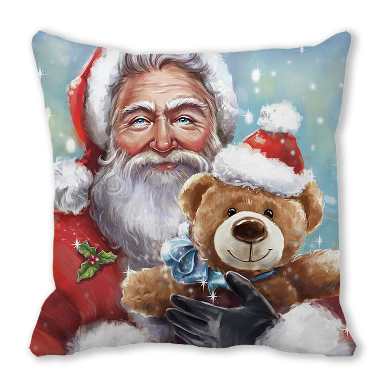 Decor Sufragerie Dormitor Ornamente de Crăciun Acasă Elan Moș Crăciun Om de Zăpadă Decoratiuni Husă de Pernă Anul Nou