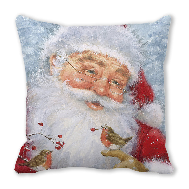 Decor Sufragerie Dormitor Ornamente de Crăciun Acasă Elan Moș Crăciun Om de Zăpadă Decoratiuni Husă de Pernă Anul Nou