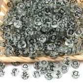 Svjetlucave 4*7 mm nasumične mješovite okrugle ravne prozirne akrilne perle cvijet zvijezda mjesec srce labave perle za izradu nakita svojim rukama