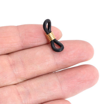 20 komada Opružni prsten od nehrđajućeg čelika Gumeni krajevi Kopče Konektori za naočale za lančić ogrlicu