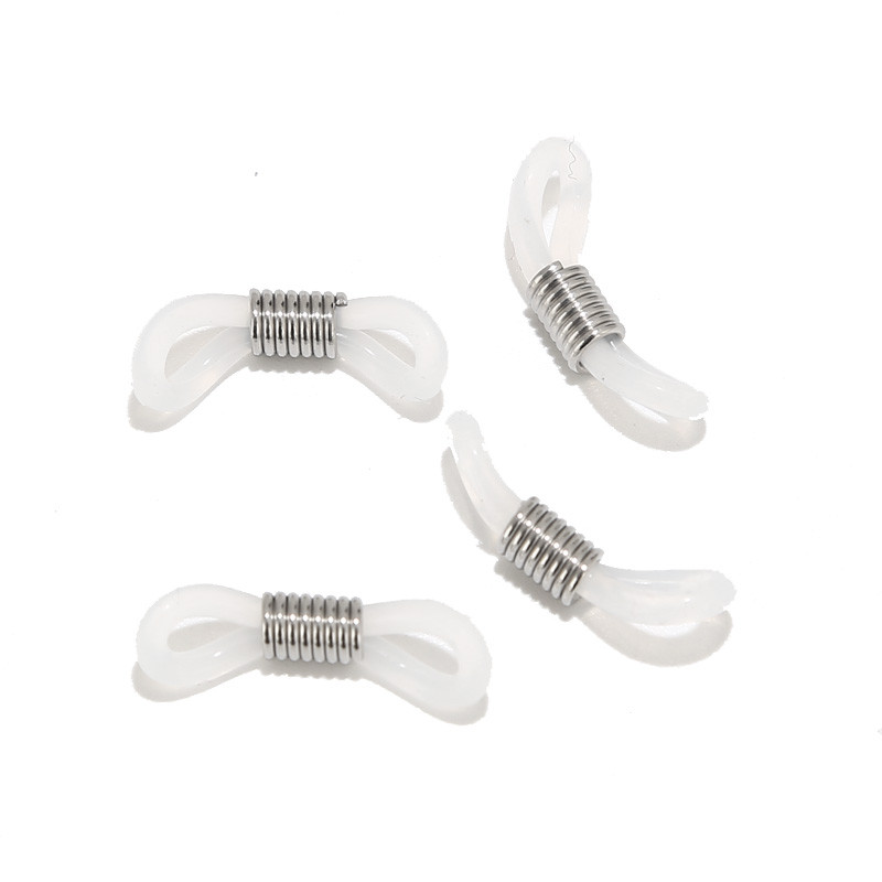 20 komada Opružni prsten od nehrđajućeg čelika Gumeni krajevi Kopče Konektori za naočale za lančić ogrlicu